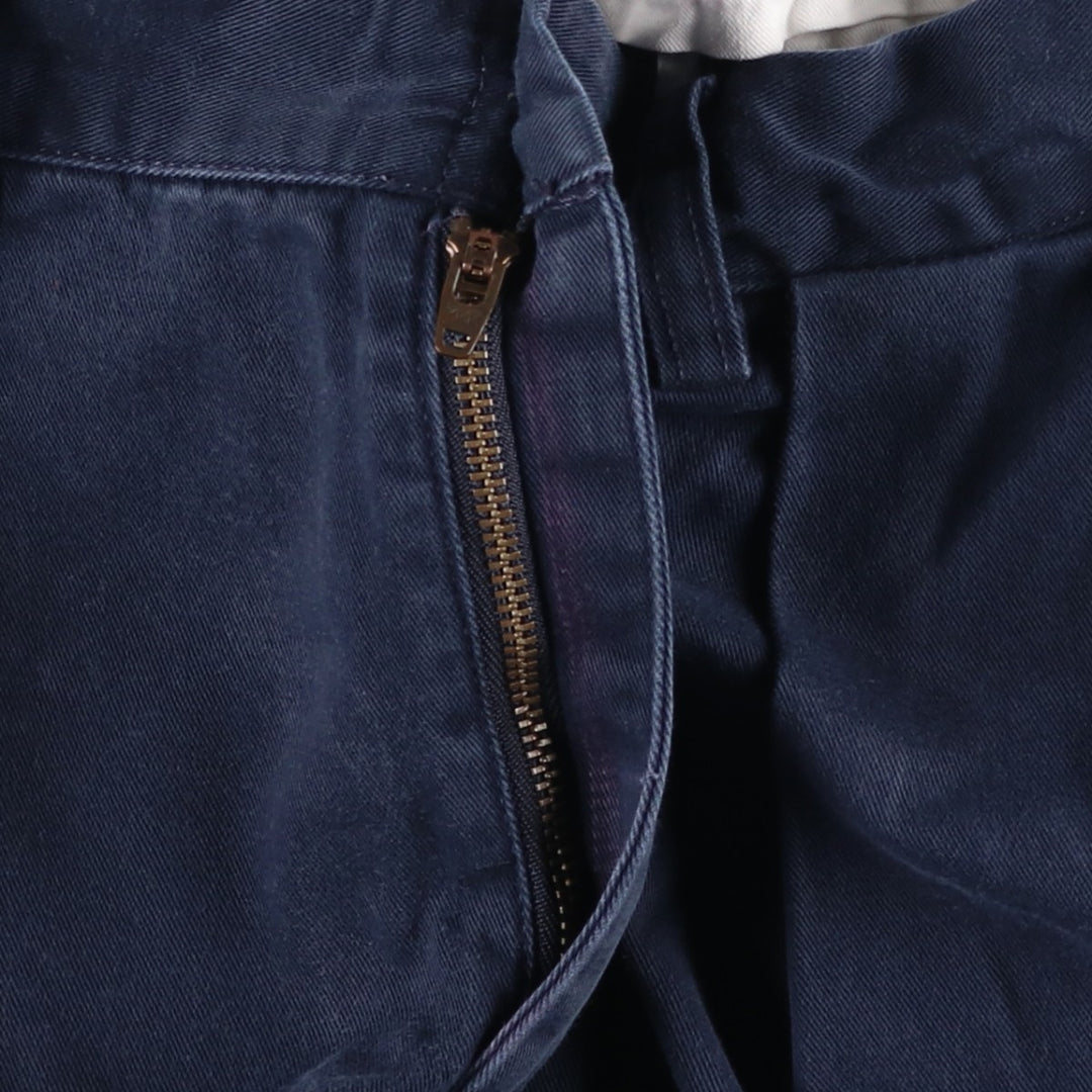 Ralph Lauren POLO by Ralph Lauren ANDREW PANT Two-pleat chino pants for men, W30 equivalent cotton navy blue type Vintage Second Hand