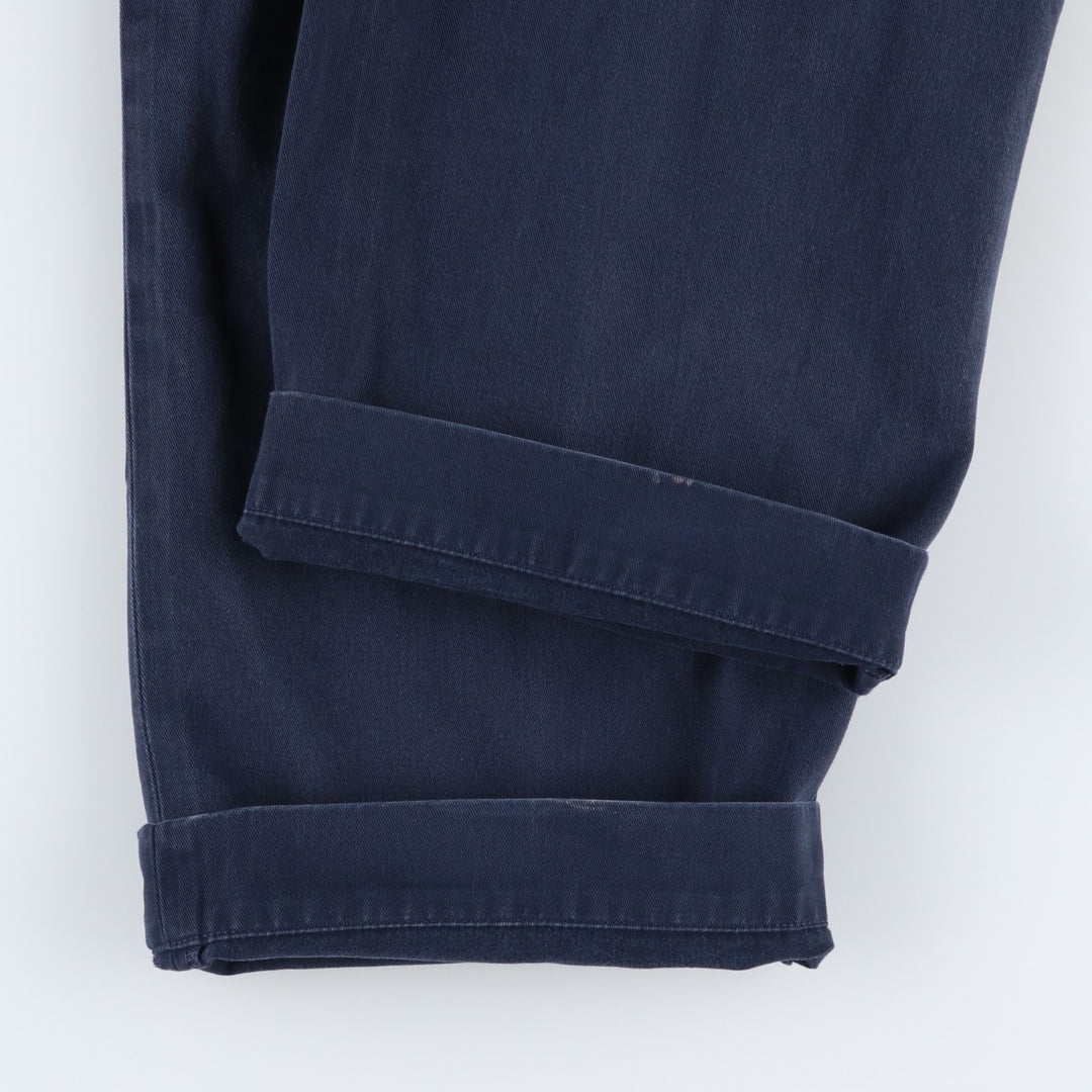 Ralph Lauren POLO by Ralph Lauren ANDREW PANT Two-pleat chino pants for men, W30 equivalent cotton navy blue type Vintage Second Hand