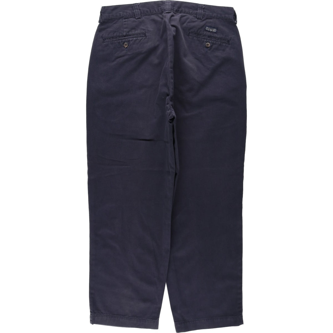 Ralph Lauren POLO by Ralph Lauren PHILIP PANT Chino pants for men, W35 equivalent cotton navy blue type Vintage Second Hand