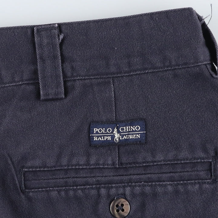 Ralph Lauren POLO by Ralph Lauren PHILIP PANT Chino pants for men, W35 equivalent cotton navy blue type Vintage Second Hand