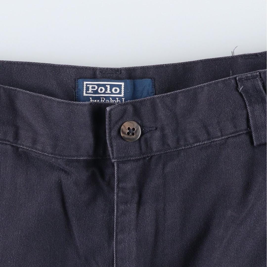 Ralph Lauren POLO by Ralph Lauren PHILIP PANT Chino pants for men, W35 equivalent cotton navy blue type Vintage Second Hand