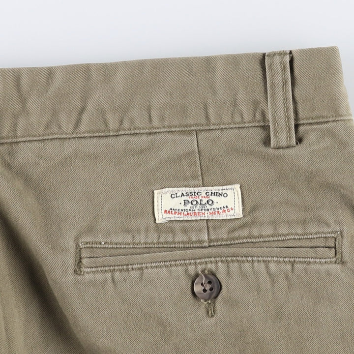 Ralph Lauren POLO by Ralph Lauren HAMMOND PANT, two-pleat chino pants, men's, w31 equivalent cotton Khaki type Vintage Second Hand
