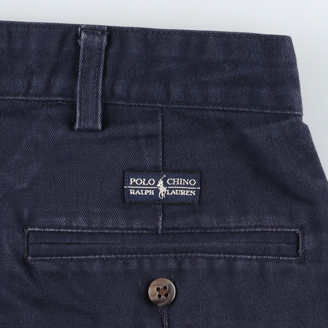 Ralph Lauren Polo Ralph Lauren Andrew Pant Two-pleat Chino Pants Men's Size W34 cotton navy blue type Vintage Second Hand