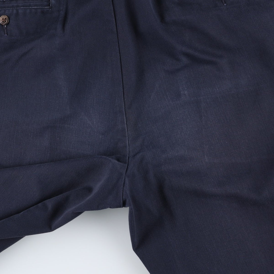 Ralph Lauren Polo Ralph Lauren Andrew Pant Two-pleat Chino Pants Men's Size W34 cotton navy blue type Vintage Second Hand