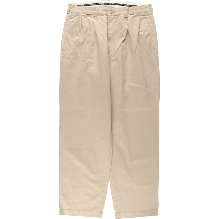 Ralph Lauren Polo Ralph Lauren Andrew Pant Two-pleat Chino Pants Men's Size W33 cotton Beige type Vintage Second Hand
