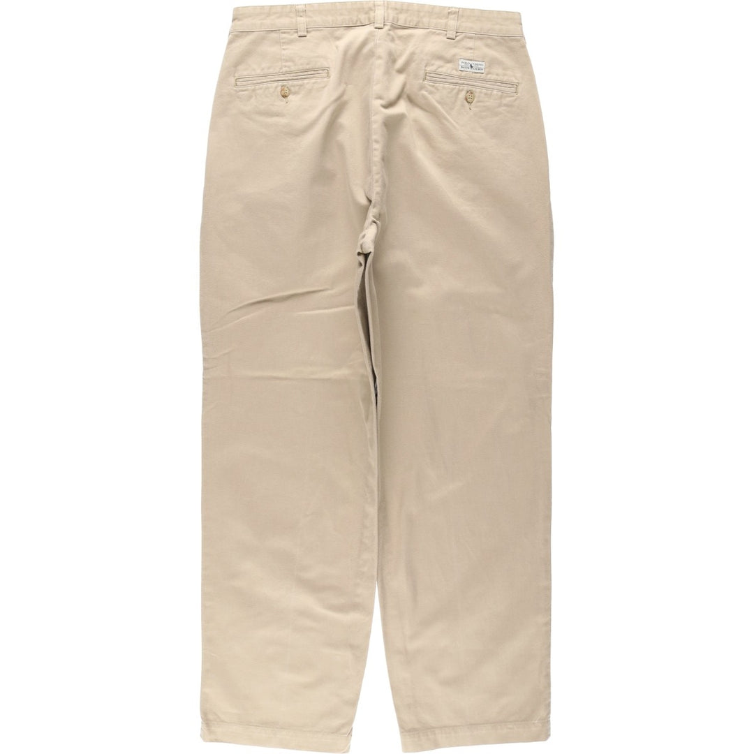 Ralph Lauren Polo Ralph Lauren Andrew Pant Two-pleat Chino Pants Men's Size W33 cotton Beige type Vintage Second Hand