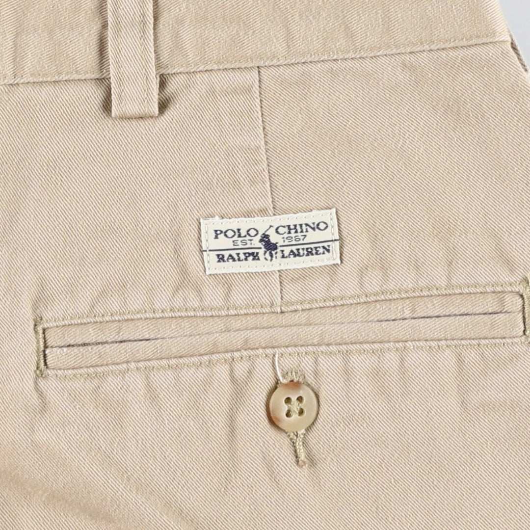 Ralph Lauren Polo Ralph Lauren Andrew Pant Two-pleat Chino Pants Men's Size W33 cotton Beige type Vintage Second Hand