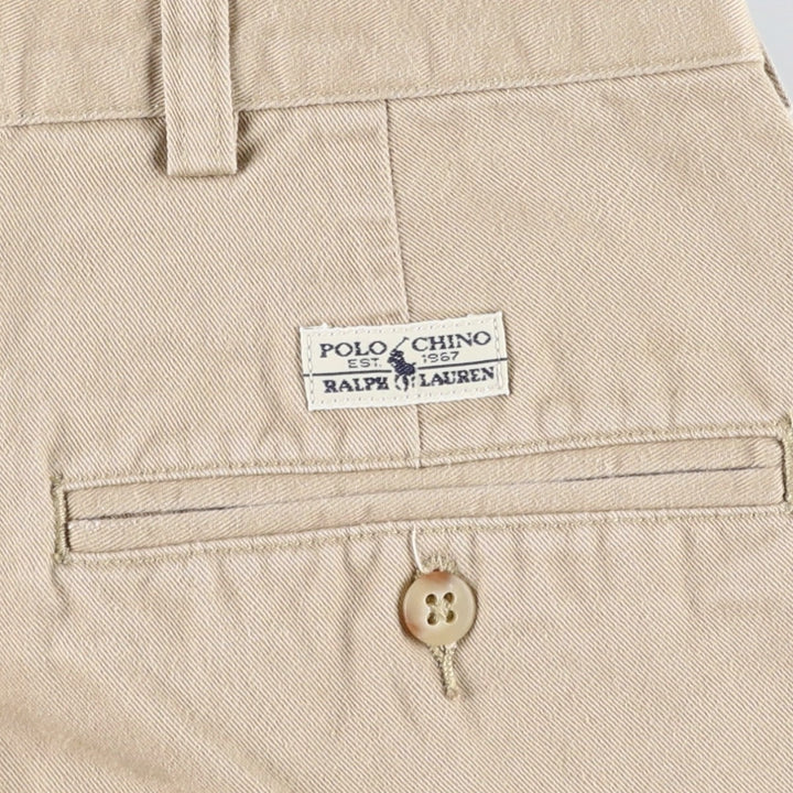 Ralph Lauren Polo Ralph Lauren Andrew Pant Two-pleat Chino Pants Men's Size W33 cotton Beige type Vintage Second Hand