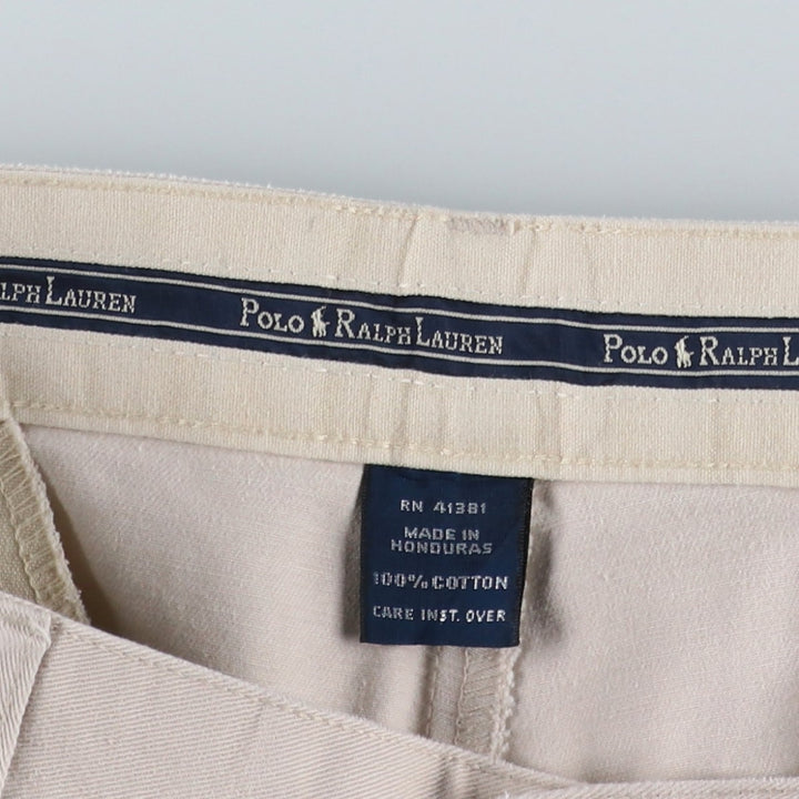 Ralph Lauren Polo Hammond Pant, two-pleat chino pants, men's size W32. cotton Beige type Vintage Second Hand