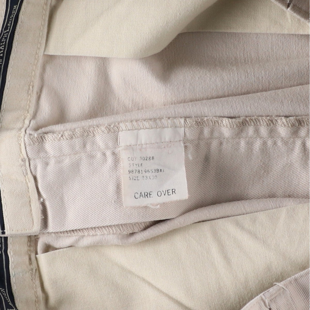 Ralph Lauren Polo Hammond Pant, two-pleat chino pants, men's size W32. cotton Beige type Vintage Second Hand