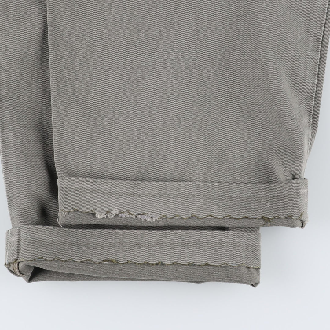 Ralph Lauren POLO by Ralph Lauren ANDREW PANT, two-pleat chino pants, men's, W35 equivalent cotton gray type Vintage Second Hand