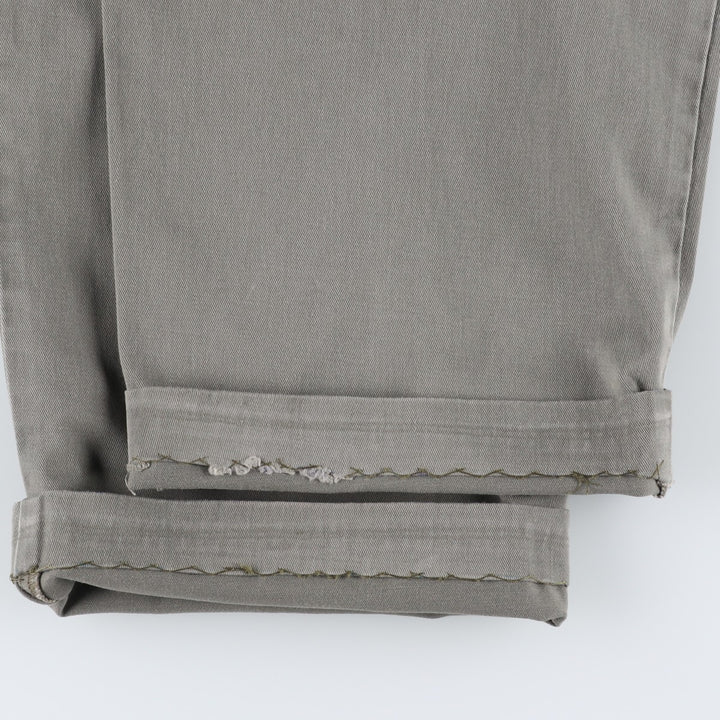 Ralph Lauren POLO by Ralph Lauren ANDREW PANT, two-pleat chino pants, men's, W35 equivalent cotton gray type Vintage Second Hand