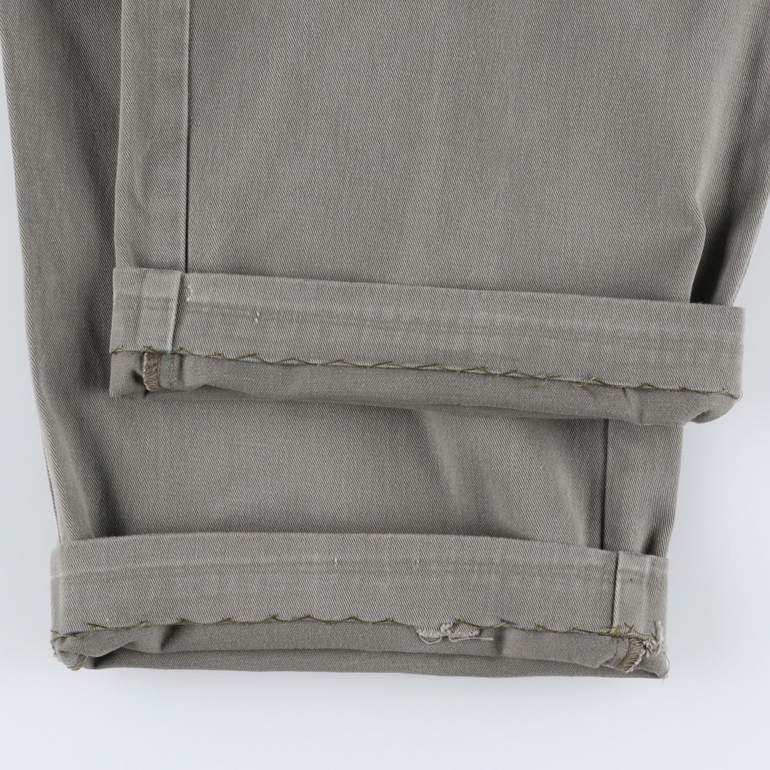 Ralph Lauren POLO by Ralph Lauren ANDREW PANT, two-pleat chino pants, men's, W35 equivalent cotton gray type Vintage Second Hand