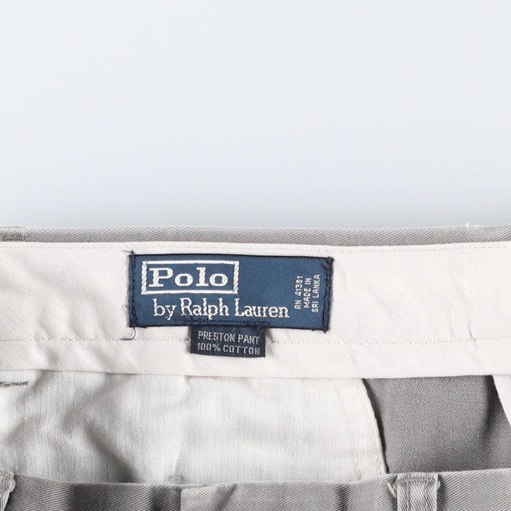 Ralph Lauren POLO by Ralph Lauren PRESTON PANT, Men's Chino Pants, Size W33 cotton gray type Vintage Second Hand