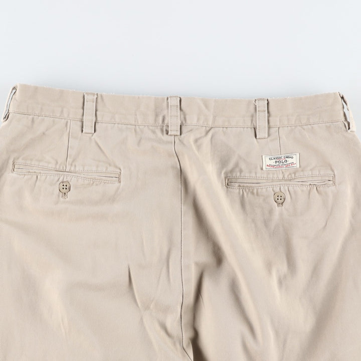 Ralph Lauren POLO by Ralph Lauren ANDREW PANT Two-pleat chino pants for men, equivalent to W33 cotton Beige type Vintage Second Hand