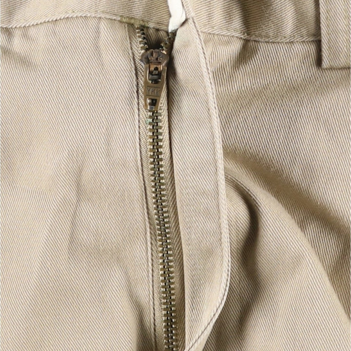 Ralph Lauren POLO by Ralph Lauren ANDREW PANT, two-pleat chino pants, men's, W32 equivalent cotton Beige type Vintage Second Hand