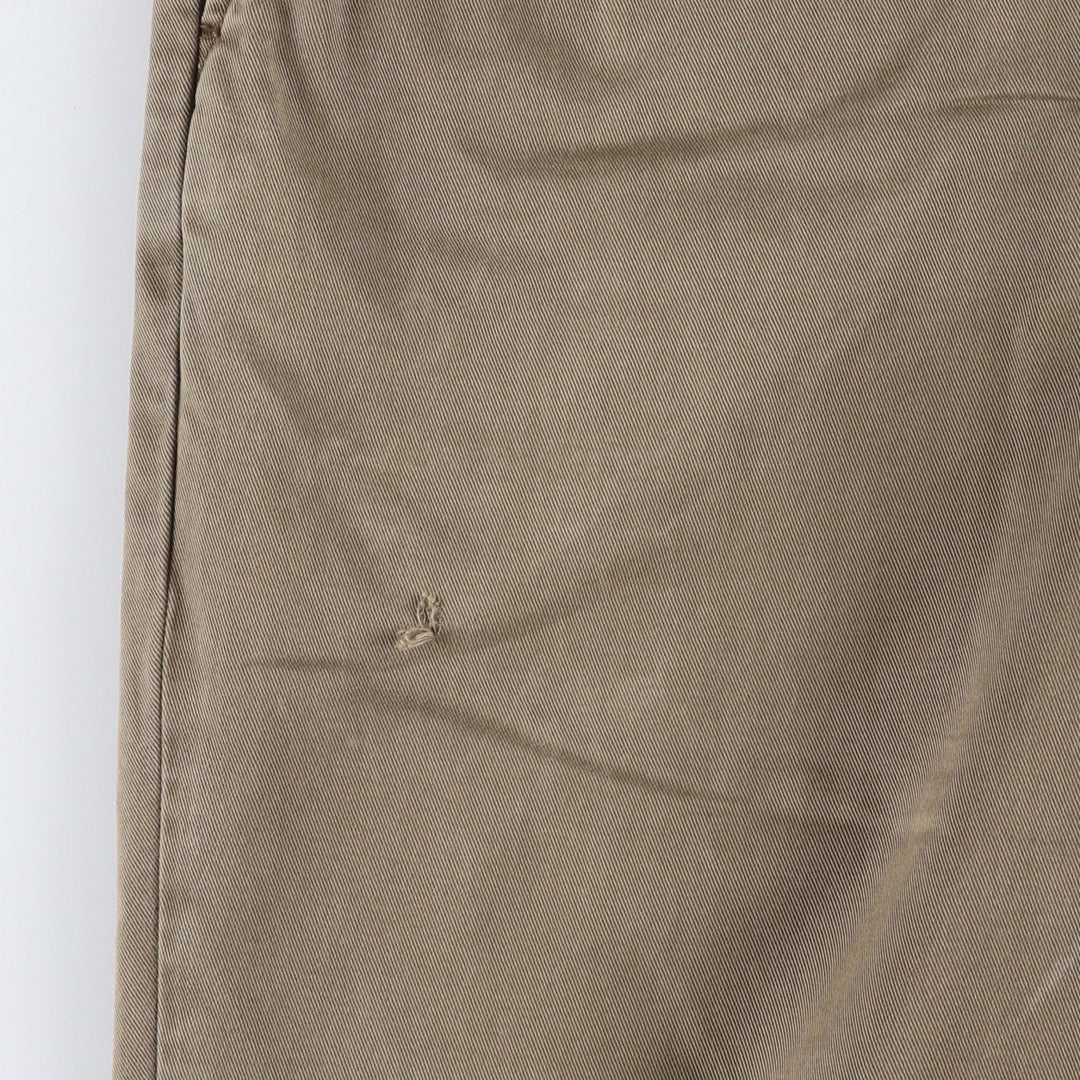 Ralph Lauren POLO by Ralph Lauren One-Tuck Chino Pants, Men's, Size W35 cotton Khaki type brown Vintage Second Hand