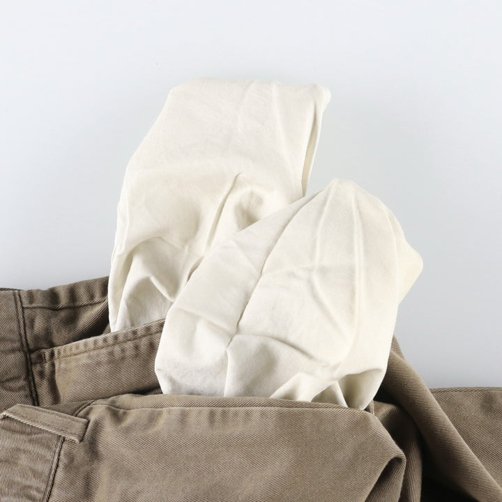 Ralph Lauren POLO by Ralph Lauren One-Tuck Chino Pants, Men's, Size W35 cotton Khaki type brown Vintage Second Hand