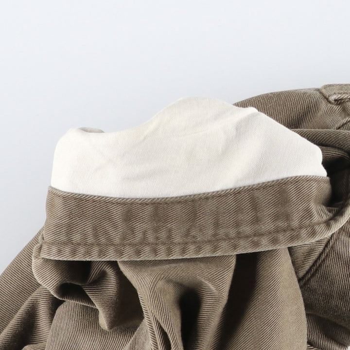 Ralph Lauren POLO by Ralph Lauren One-Tuck Chino Pants, Men's, Size W35 cotton Khaki type brown Vintage Second Hand