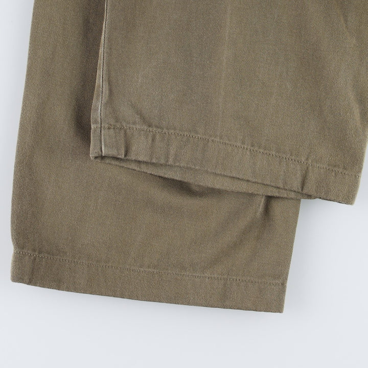 Ralph Lauren POLO by Ralph Lauren One-Tuck Chino Pants, Men's, Size W35 cotton Khaki type brown Vintage Second Hand