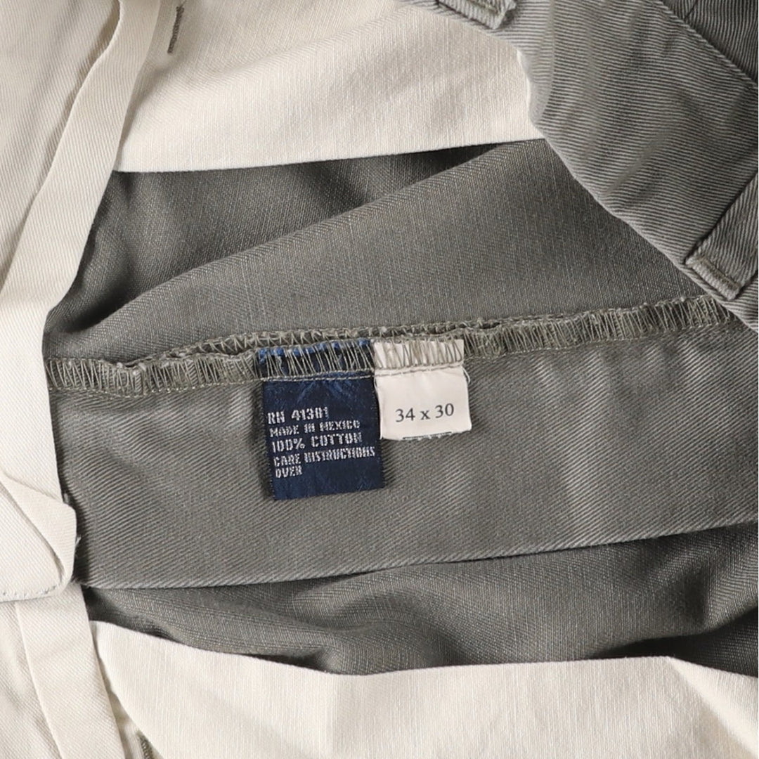 Ralph Lauren POLO by Ralph Lauren ANDREW PANT Two-pleat chino pants for men, equivalent to W33 cotton gray type Vintage Second Hand