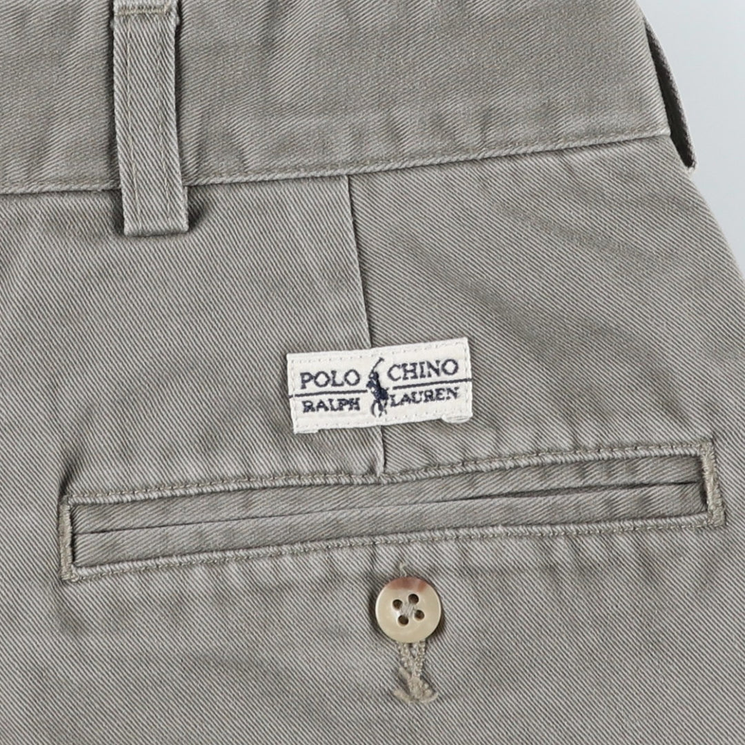 Ralph Lauren POLO by Ralph Lauren ANDREW PANT Two-pleat chino pants for men, equivalent to W33 cotton gray type Vintage Second Hand
