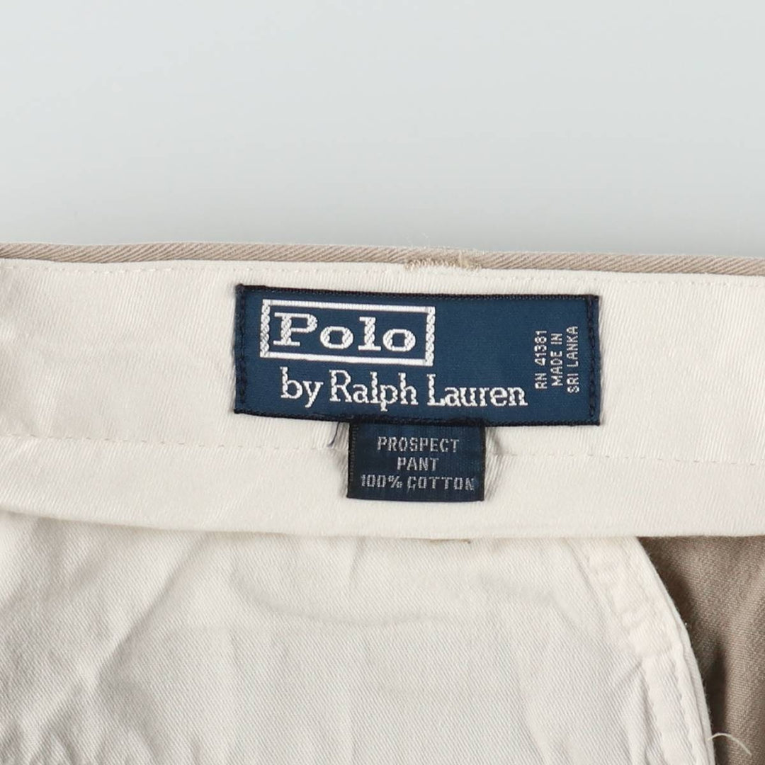 Ralph Lauren POLO by Ralph Lauren PROSPECT PANT Chino pants for men, equivalent to w34 cotton Beige type Vintage Second Hand