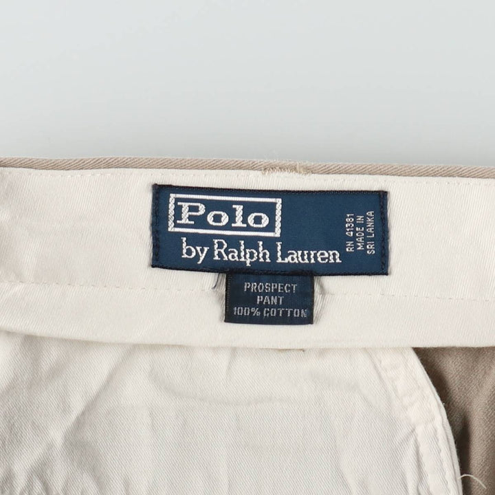 Ralph Lauren POLO by Ralph Lauren PROSPECT PANT Chino pants for men, equivalent to w34 cotton Beige type Vintage Second Hand