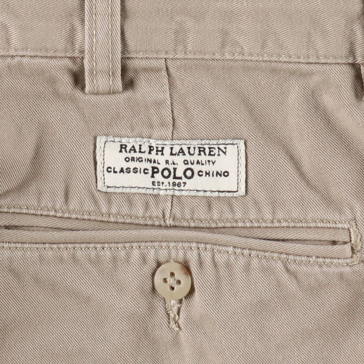 Ralph Lauren POLO by Ralph Lauren PROSPECT PANT Chino pants for men, equivalent to w34 cotton Beige type Vintage Second Hand
