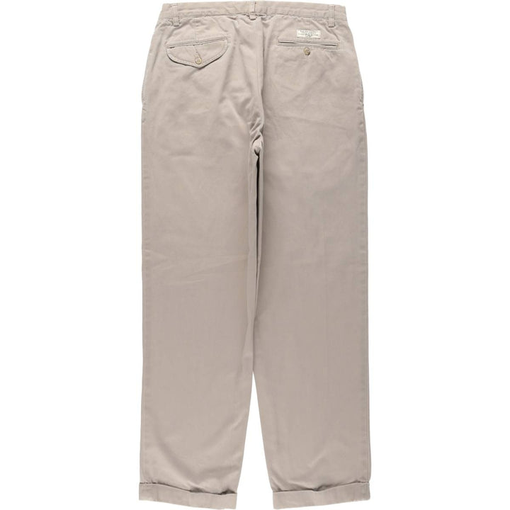 Ralph Lauren Polo Hammond Pant, two-pleat chino pants, men's size W34. cotton Beige type Vintage Second Hand