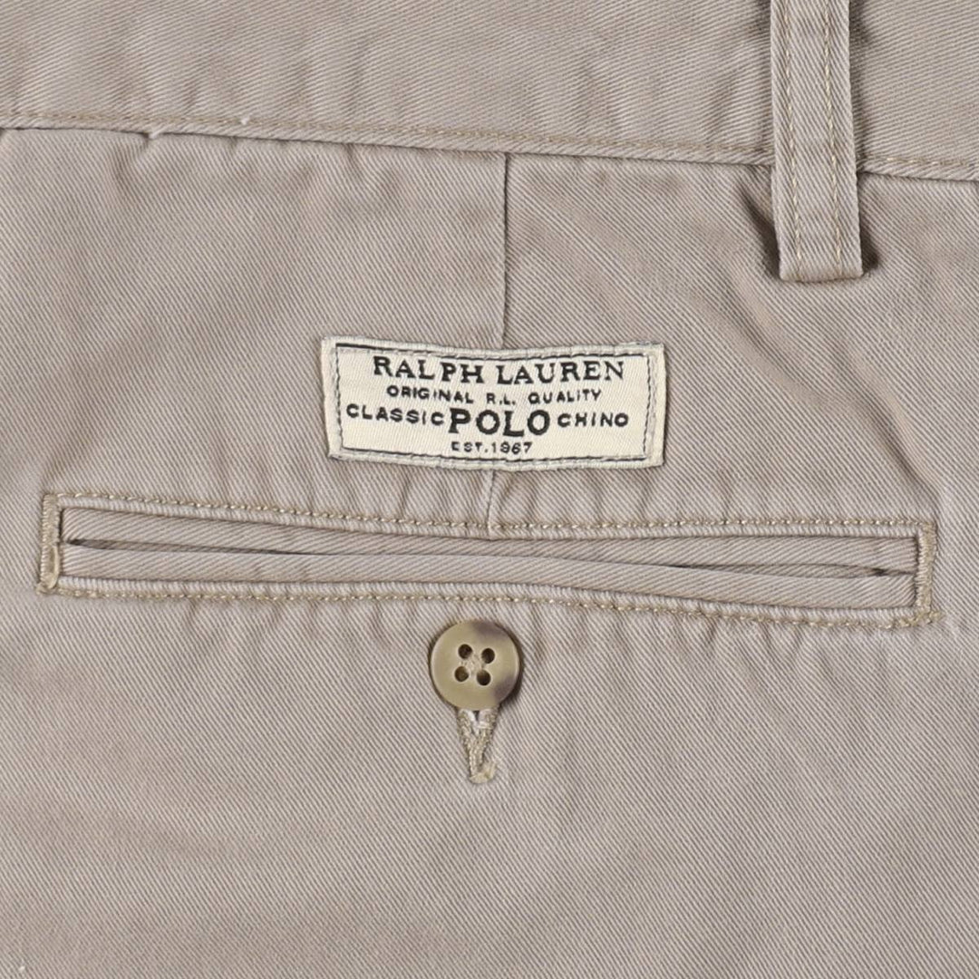 Ralph Lauren Polo Hammond Pant, two-pleat chino pants, men's size W34. cotton Beige type Vintage Second Hand