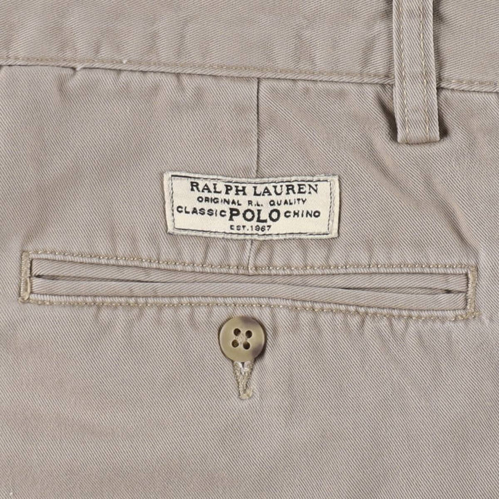 Ralph Lauren Polo Hammond Pant, two-pleat chino pants, men's size W34. cotton Beige type Vintage Second Hand