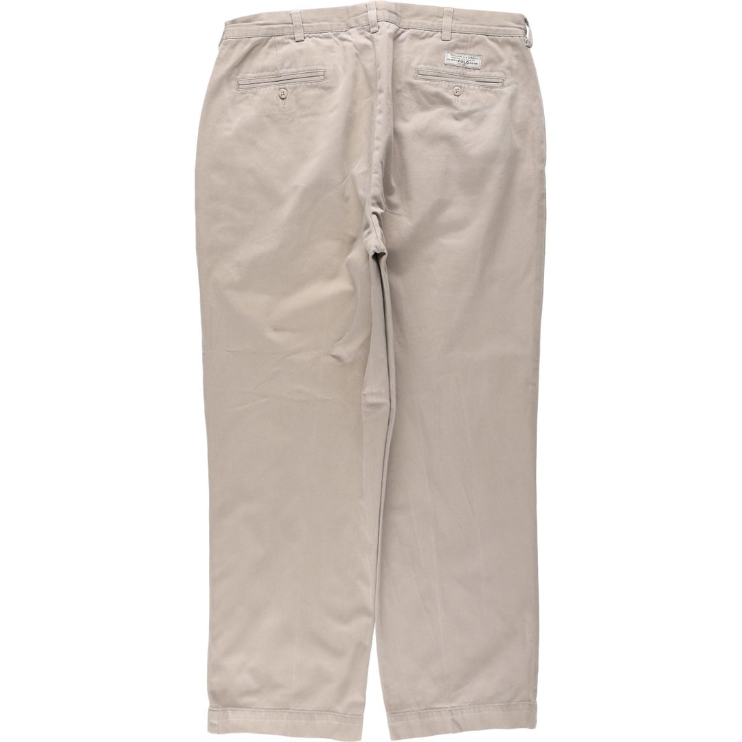 Ralph Lauren POLO by Ralph Lauren ANDREW PANT Two-pleat chino pants for men, equivalent to w36 cotton Beige type Vintage Second Hand