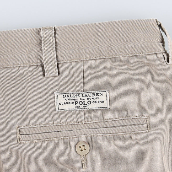 Ralph Lauren POLO by Ralph Lauren ANDREW PANT Two-pleat chino pants for men, equivalent to w36 cotton Beige type Vintage Second Hand