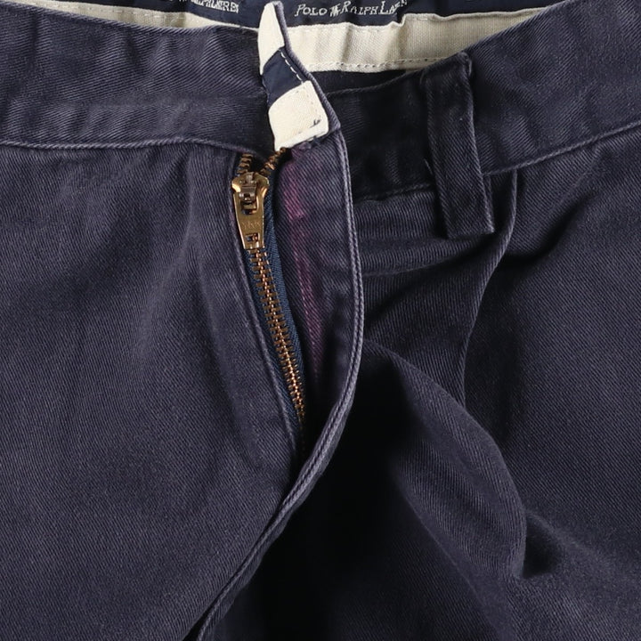 Ralph Lauren Polo Ralph Lauren HAMMOND PANT Two-pleat Chino Pants Men's W33 equivalent cotton navy blue type Vintage Second Hand