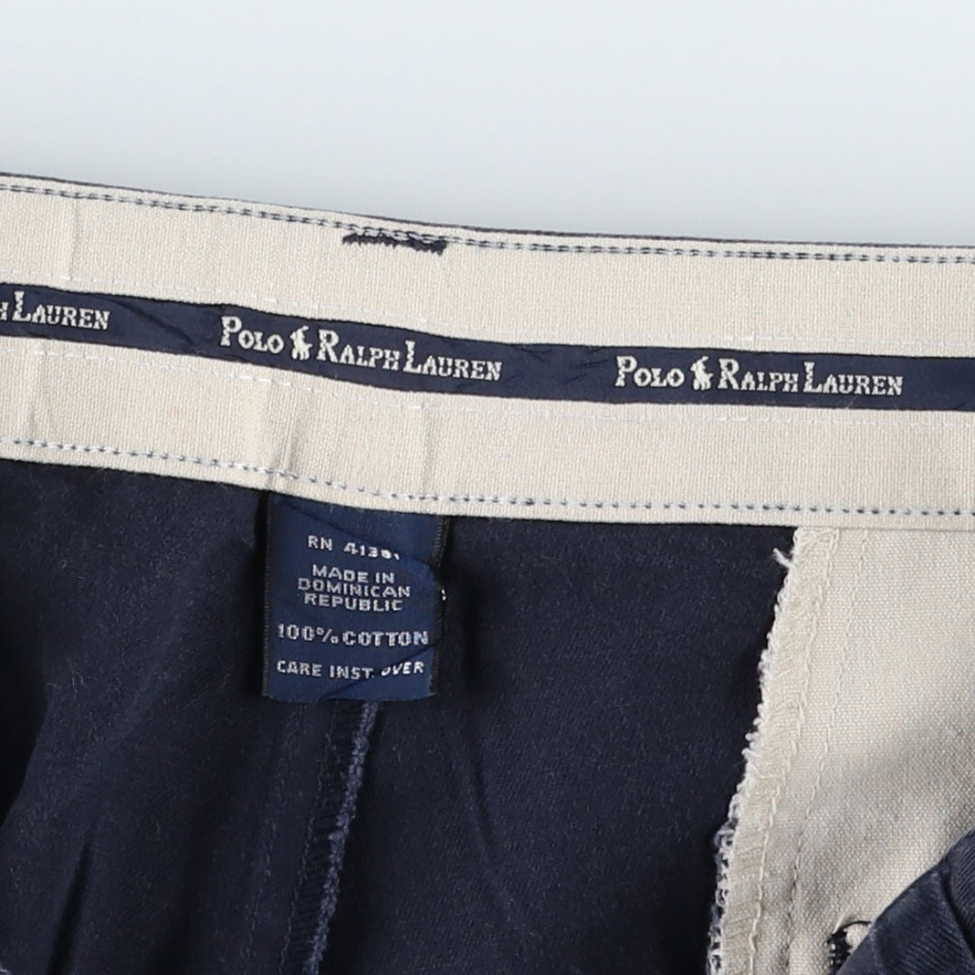 Ralph Lauren Polo Ralph Lauren GORDON PANT Chino Pants Men's W33 equivalent cotton navy blue type Vintage Second Hand
