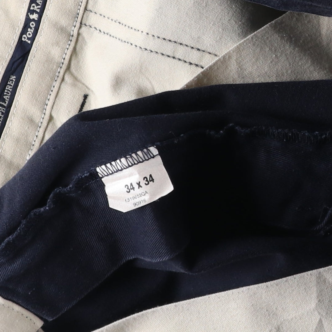 Ralph Lauren Polo Ralph Lauren GORDON PANT Chino Pants Men's W33 equivalent cotton navy blue type Vintage Second Hand