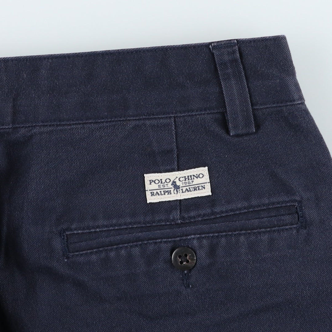 Ralph Lauren Polo Ralph Lauren GORDON PANT Chino Pants Men's W33 equivalent cotton navy blue type Vintage Second Hand