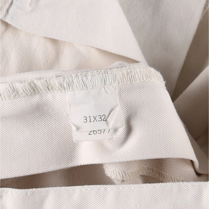 Ralph Lauren Polo by Ralph Lauren Two-Pleat Chino Pants, Men's Size W31 (approx.) cotton Beige type Vintage Second Hand