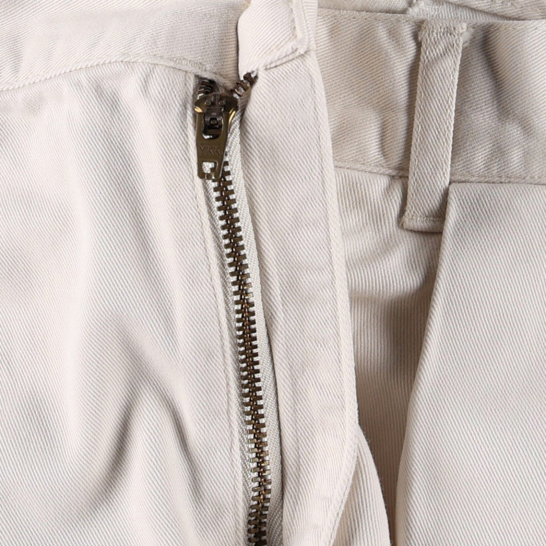 Ralph Lauren Polo by Ralph Lauren Two-Pleat Chino Pants, Men's Size W31 (approx.) cotton Beige type Vintage Second Hand