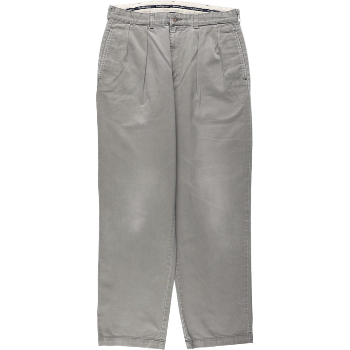 Ralph Lauren Polo Ralph Lauren ANDREW PANT Two-pleat Chino Pants Men's W34 equivalent Vintage cotton gray type Vintage Second Hand