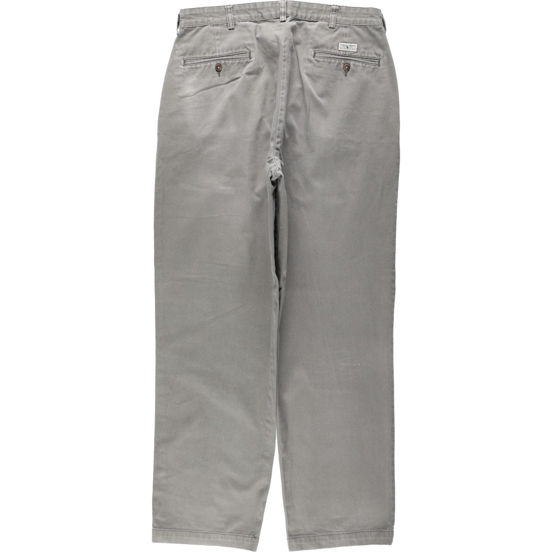 Ralph Lauren Polo Ralph Lauren ANDREW PANT Two-pleat Chino Pants Men's W34 equivalent Vintage cotton gray type Vintage Second Hand