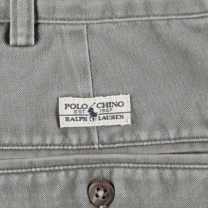 Ralph Lauren Polo Ralph Lauren ANDREW PANT Two-pleat Chino Pants Men's W34 equivalent Vintage cotton gray type Vintage Second Hand