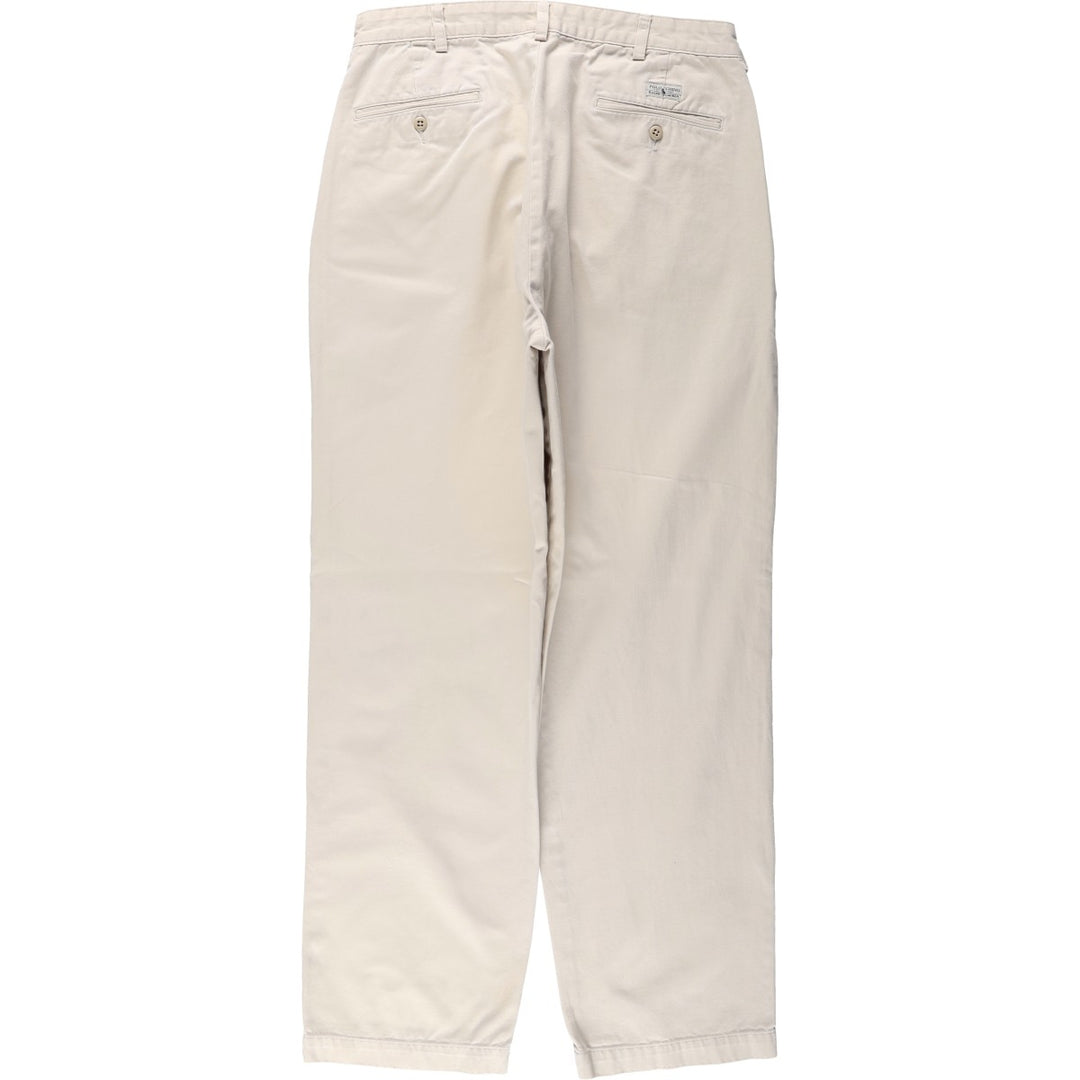 Ralph Lauren Polo Ralph Lauren Andrew Pant Two-pleat Chino Pants Men's Size W34 cotton Beige type Vintage Second Hand