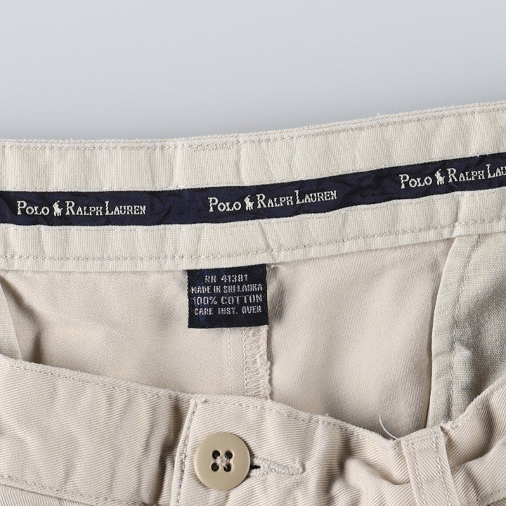 Ralph Lauren Polo Ralph Lauren Andrew Pant Two-pleat Chino Pants Men's Size W34 cotton Beige type Vintage Second Hand