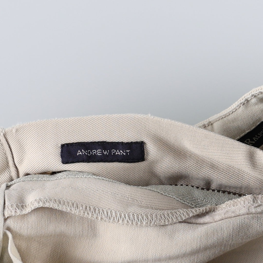 Ralph Lauren Polo Ralph Lauren Andrew Pant Two-pleat Chino Pants Men's Size W34 cotton Beige type Vintage Second Hand