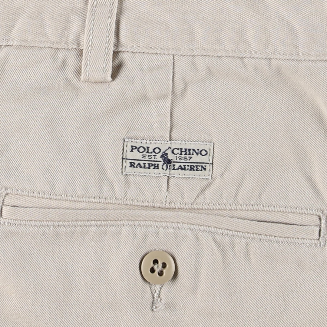 Ralph Lauren Polo Ralph Lauren Andrew Pant Two-pleat Chino Pants Men's Size W34 cotton Beige type Vintage Second Hand