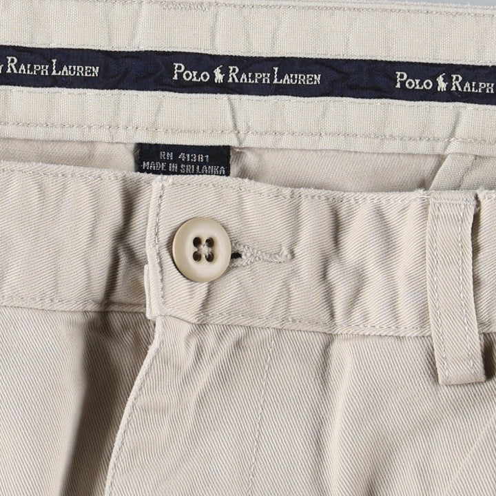 Ralph Lauren Polo Ralph Lauren Andrew Pant Two-pleat Chino Pants Men's Size W34 cotton Beige type Vintage Second Hand