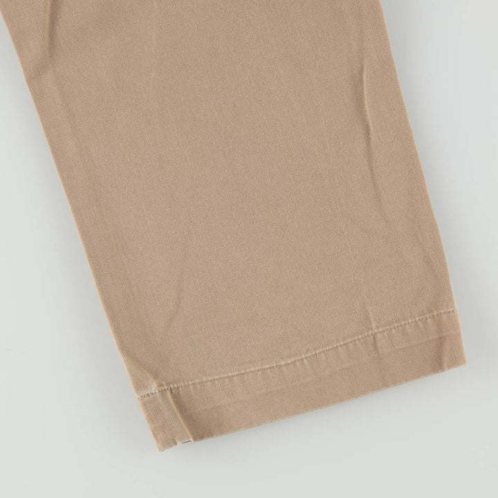 Ralph Lauren POLO by Ralph Lauren ETHAN PANT Two-pleat chino pants for men, size W36 cotton beige type brown Vintage Second Hand