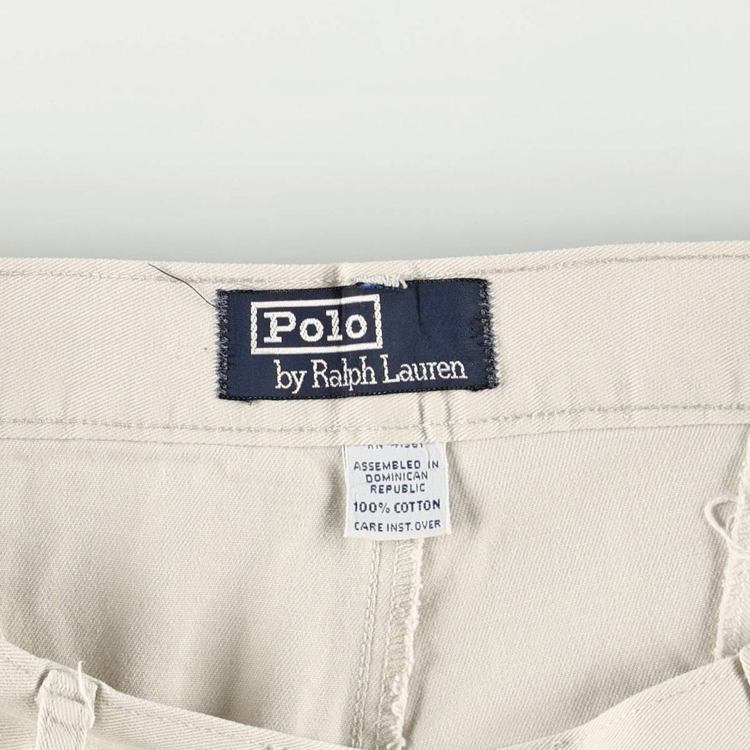 Ralph Lauren POLO by Ralph Lauren Two-pleat Chino Pants for Men, W33 equivalent cotton ivory Vintage Second Hand